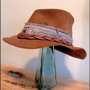 Eclethnic  Woman’s Genuine Suede Fedora Custom Hat